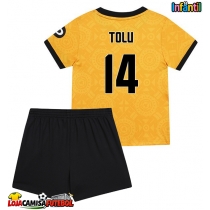 Camisa de Futebol Wolves Tolu Arokodare #14 Equipamento Principal Infantil 2025-26 Manga Curta (+ Calças curtas)